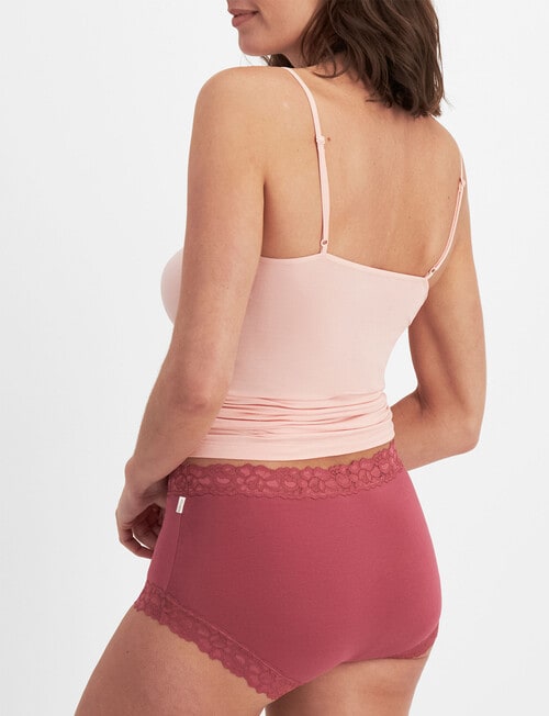 Jockey Woman Paris Cotton Full Brief, 2-Pack, Archie Rose & Sorrento Stripe product photo View 06 L