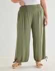 Studio Curve Ruched Waist Pants, Olive product photo