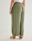 Studio Curve Ruched Waist Pants, Olive product photo View 02 S