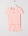 Sleep Mode Unicorn Pointelle Short PJ Set, Puff Pink, 2-8 product photo