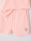 Sleep Mode Unicorn Pointelle Short PJ Set, Puff Pink, 2-8 product photo View 02 S