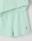 Sleep Mode Roses Pointelle Short PJ Set, Mint, 2-8 product photo View 02 S