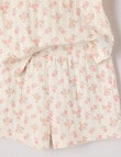 Sleep Mode Floral Pointelle Short PJ Set, Vanilla, 2-8 product photo View 02 S