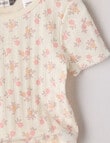 Sleep Mode Floral Pointelle Short PJ Set, Vanilla, 2-8 product photo View 03 S