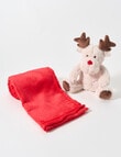 Teeny Weeny Plush Toy with Blanket, Reindeer product photo