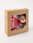 Teeny Weeny Swaddle & Rattle Gift Set, Reindeer product photo View 02 S