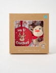 Teeny Weeny Swaddle & Rattle Gift Set, Reindeer product photo View 03 S