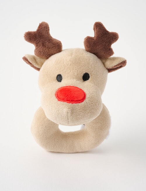 Teeny Weeny Swaddle & Rattle Gift Set, Reindeer product photo View 04 L