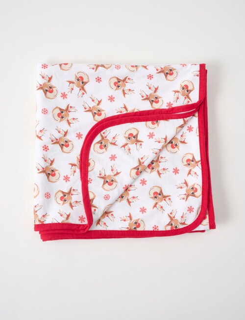 Teeny Weeny Swaddle & Rattle Gift Set, Reindeer product photo View 06 L