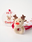 Teeny Weeny Swaddle & Rattle Gift Set, Reindeer product photo View 08 S