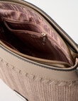 Pronta Moda Weave Textured Crossbody Bag, Fawn product photo View 07 S