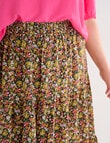 Studio Curve Ditsy Floral Tiered Skirt, Black product photo View 05 S