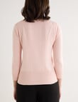 Oliver Black Crew Neck Cardigan, Peach product photo View 02 S