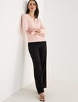 Oliver Black Crew Neck Cardigan, Peach product photo View 03 S
