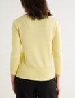Oliver Black Crew Neck Cardigan, Lemon product photo View 02 S