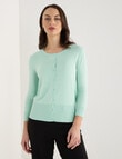 Oliver Black Crew Neck Cardigan, Mint product photo