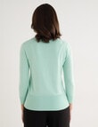 Oliver Black Crew Neck Cardigan, Mint product photo View 02 S