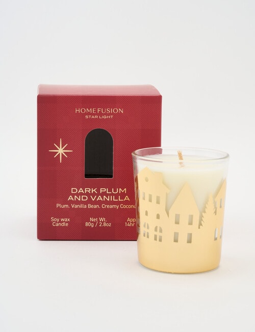 Home Fusion Starlight Candle, Dark Plum & Vanilla product photo