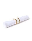 Pampa Bay Salerno Napkin Rings, Set of 4, White & Gold product photo