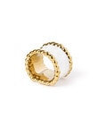 Pampa Bay Salerno Napkin Rings, Set of 4, White & Gold product photo View 02 S