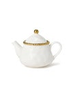 Pampa Bay Salerno Teapot with Infuser, White & Gold product photo