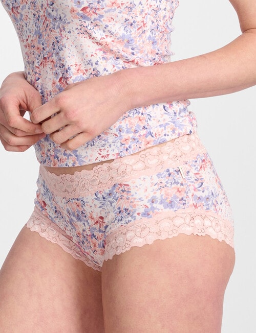 Jockey Woman Paris Cotton Boyleg Brief, Petal Wash product photo View 02 L