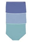 Jockey Woman Everyday Value Full Brief, 3-Pack, Teal, Smokey Blue & Dazed Blue product photo View 02 S