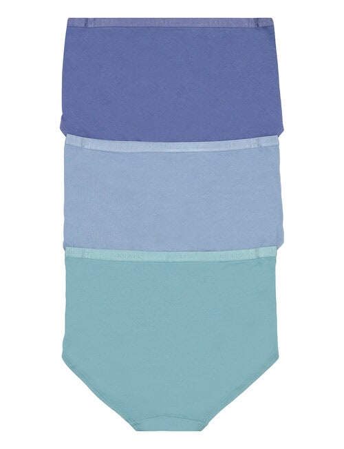 Jockey Woman Everyday Value Full Brief, 3-Pack, Teal, Smokey Blue & Dazed Blue product photo View 02 L