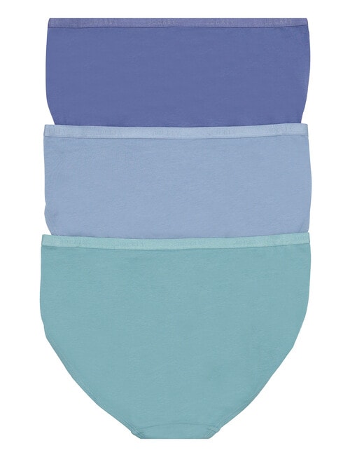 Jockey Woman Everyday Value Hi Cut Brief, 3-Pack, Teal, Blue & Dark Blue product photo View 02 L