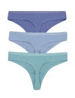 Jockey Woman Everyday Value Gee Brief, 3-Pack, Teal, Blue & Dark Blue product photo