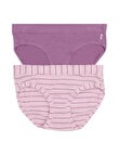 Jockey Woman Comfort Cotton Boyleg Brief, 2-Pack, Hamptons Stripe & Lupine product photo