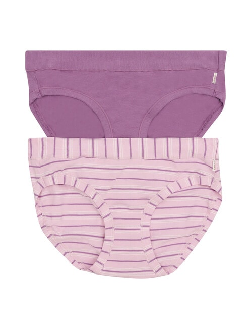 Jockey Woman Comfort Cotton Boyleg Brief, 2-Pack, Hamptons Stripe & Lupine product photo