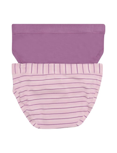 Jockey Woman Comfort Cotton Boyleg Brief, 2-Pack, Hamptons Stripe & Lupine product photo View 02 L