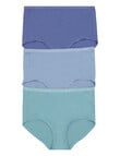 Jockey Woman Everyday Value Full Brief, 3-Pack, Teal, Smokey Blue & Dazed Blue product photo