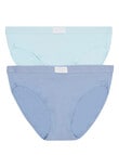 Jockey Woman Comfort Cotton Boyleg Brief, 2-Pack, Hamptons Stripe & Lupine product photo