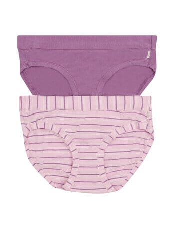 Jockey Woman Comfort Cotton Boyleg Brief, 2-Pack, Hamptons Stripe & Lupine product photo