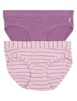 Jockey Woman Comfort Cotton Bamboo Hi Cut Brief, 2-Pack, Monday Muse & Ocean Glass product photo