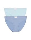 Jockey Woman Comfort Cotton Bamboo Hi Cut Brief, 2-Pack, Monday Muse & Ocean Glass product photo