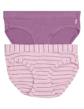 Jockey Woman Comfort Cotton Bamboo Hi Cut Brief, 2-Pack, Monday Muse & Ocean Glass product photo