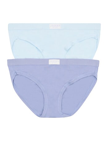 Jockey Woman Comfort Cotton Bamboo Bikini Brief, 2-Pack, Monday Muse & Ocean Glass product photo