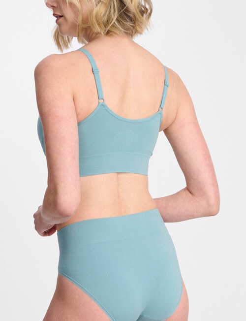 Jockey Woman Skimmies Hi Cut Brief, Cornflower Teal product photo View 03 L