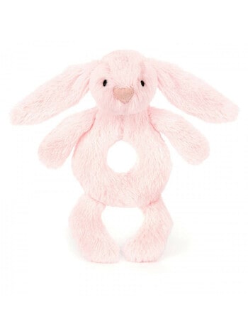 Jellycat Bashful Pink Bunny Ring Rattle product photo