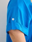 Studio Curve Linen Blend Spliced Tunic, Lumo Blue product photo View 04 S