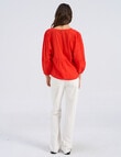 Vero Moda Sofie Embroidered Top, Fiery Red product photo View 02 S