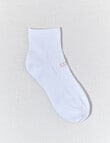 DS Socks Athleisure Quarter Crew Sock, White product photo