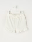 Teeny Weeny Play Time Frilled Shorts, White product photo