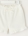 Teeny Weeny Play Time Frilled Shorts, White product photo View 02 S