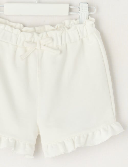 Teeny Weeny Play Time Frilled Shorts, White product photo View 02 L
