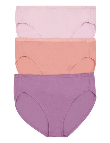 Jockey Woman Everyday Value Hi Cut Brief, 3-Pack, Sentimental Reasons, Pink Salt & Lupine product photo