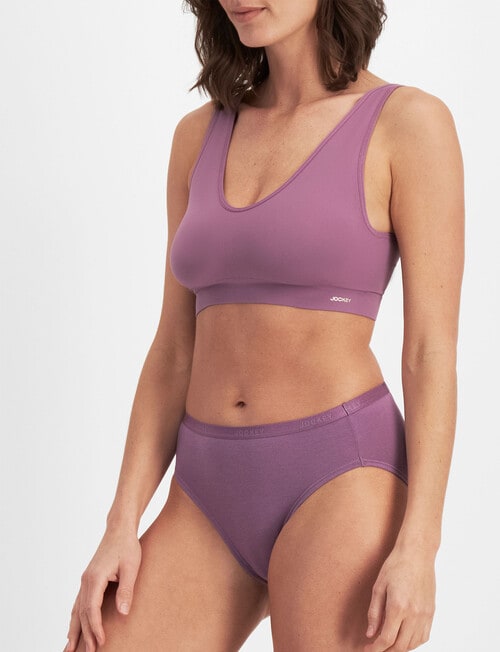 Jockey Woman Everyday Value Hi Cut Brief, 3-Pack, Sentimental Reasons, Pink Salt & Lupine product photo View 08 L